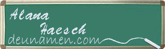 Alana Haesch Visitenkarte
